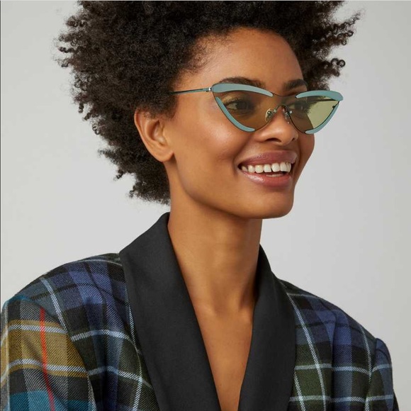adam selman x le specs Accessories - Adam Selman x Le Spec Scandal Cat Eye Aqua Glasses